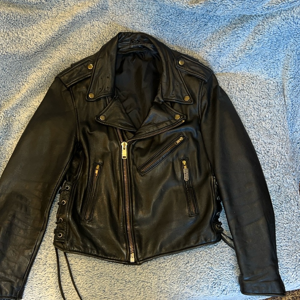 Leather motorcycle jacket vintage